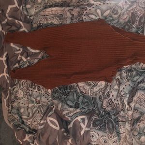 a maroon ish brownish romper